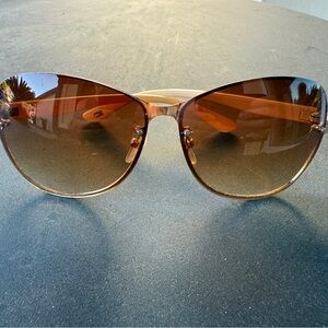 Tommy Hilfiger Melon rimless gold & tortoise frame and brown gradient lens